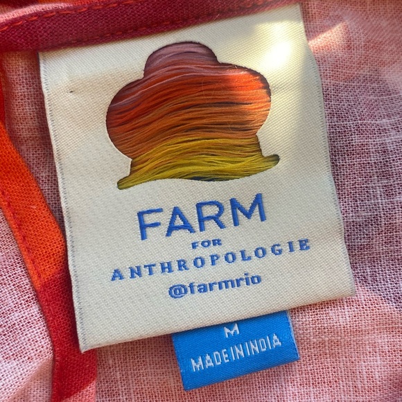 Farm Rio, Anthropologie, Sleeveless Cutout Linen Shell Top, Medium - Picture 11 of 12